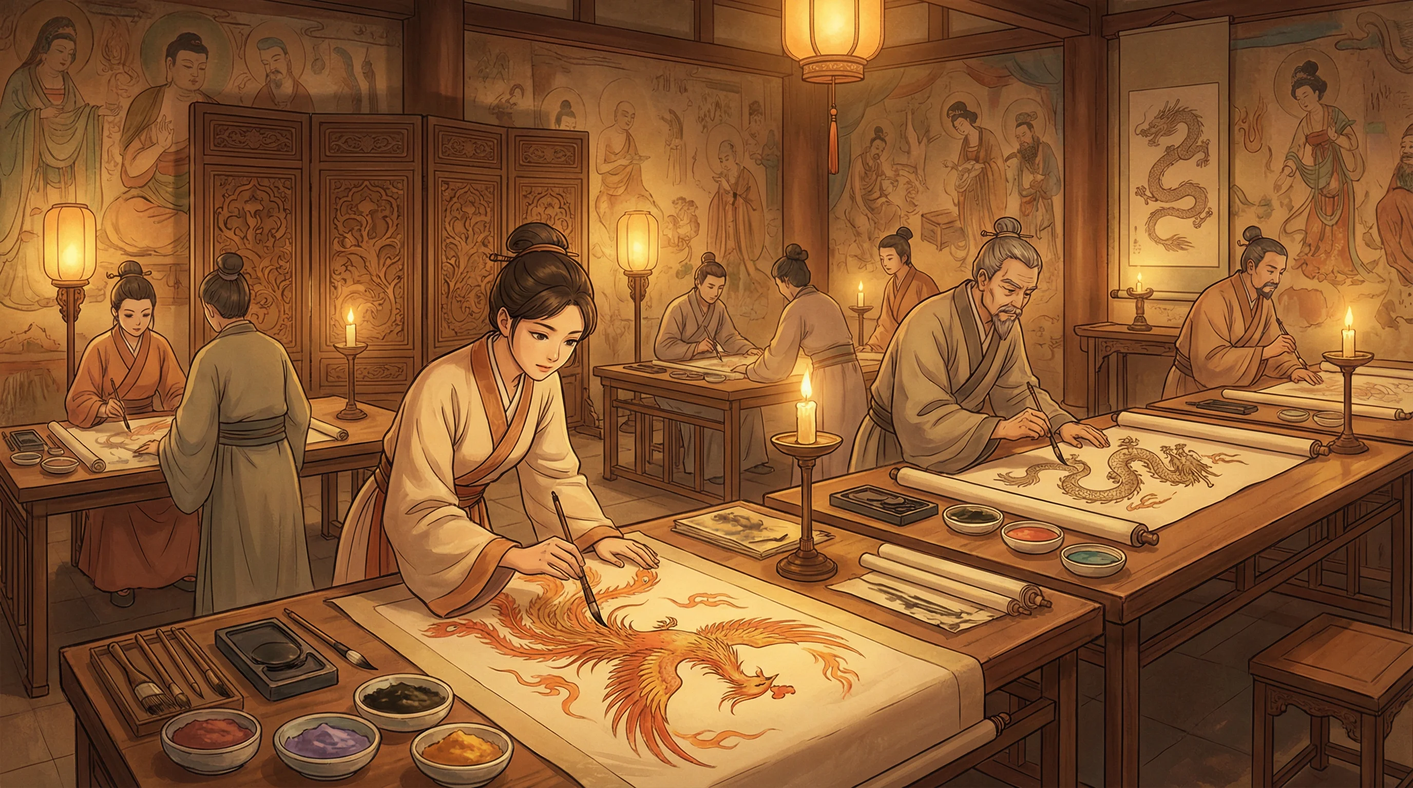画师入驻 - 手机驾考宝典 国风动漫画师